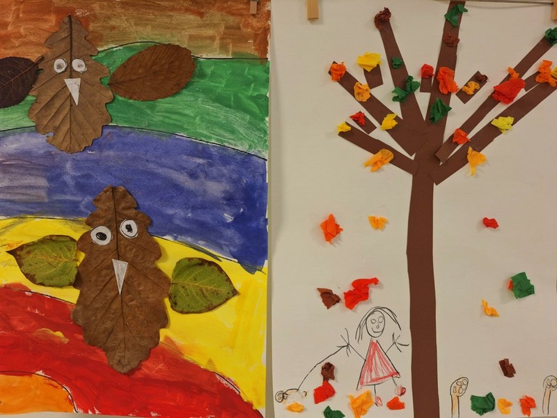 ... ko botra Jesen pobarva liste v pisane barve ...